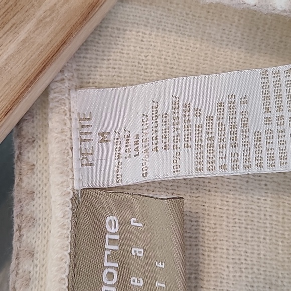 Vintage Cardigan Sweater MP Wool Dainty Embroidered Cottage Girl Feminine Cream - Picture 7 of 8